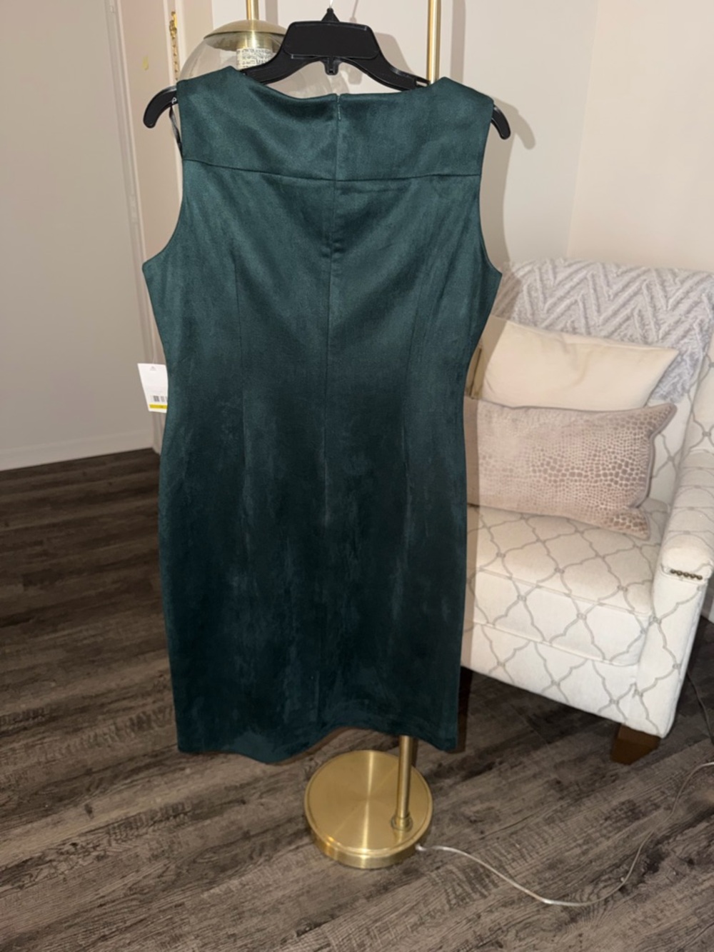 Calvin Klein Teal Green Dress with Gold Logo